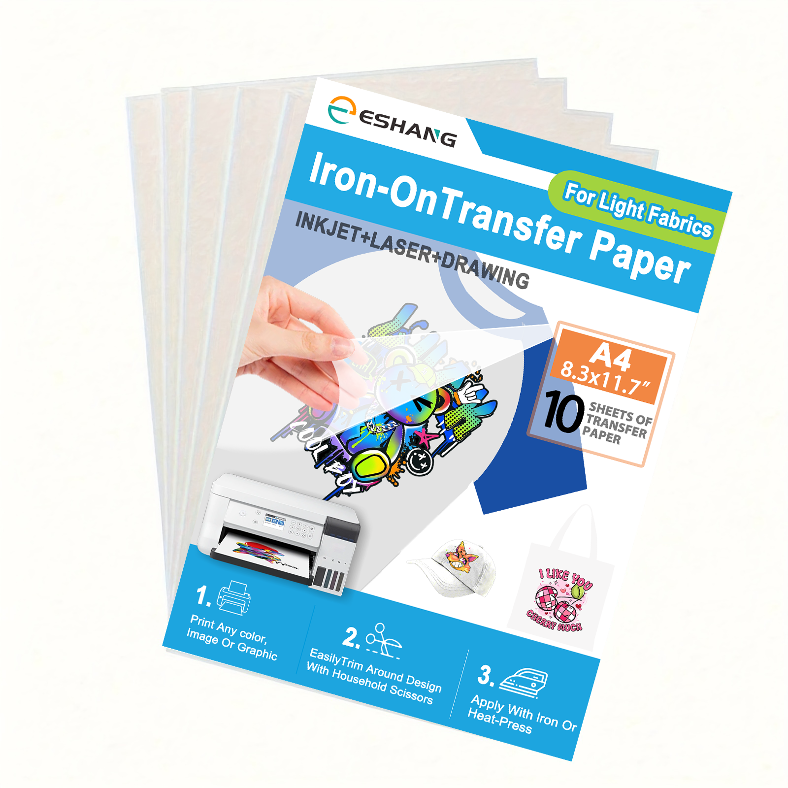 White Toner Transfer Paper - 10 sheets of A4 premium heat