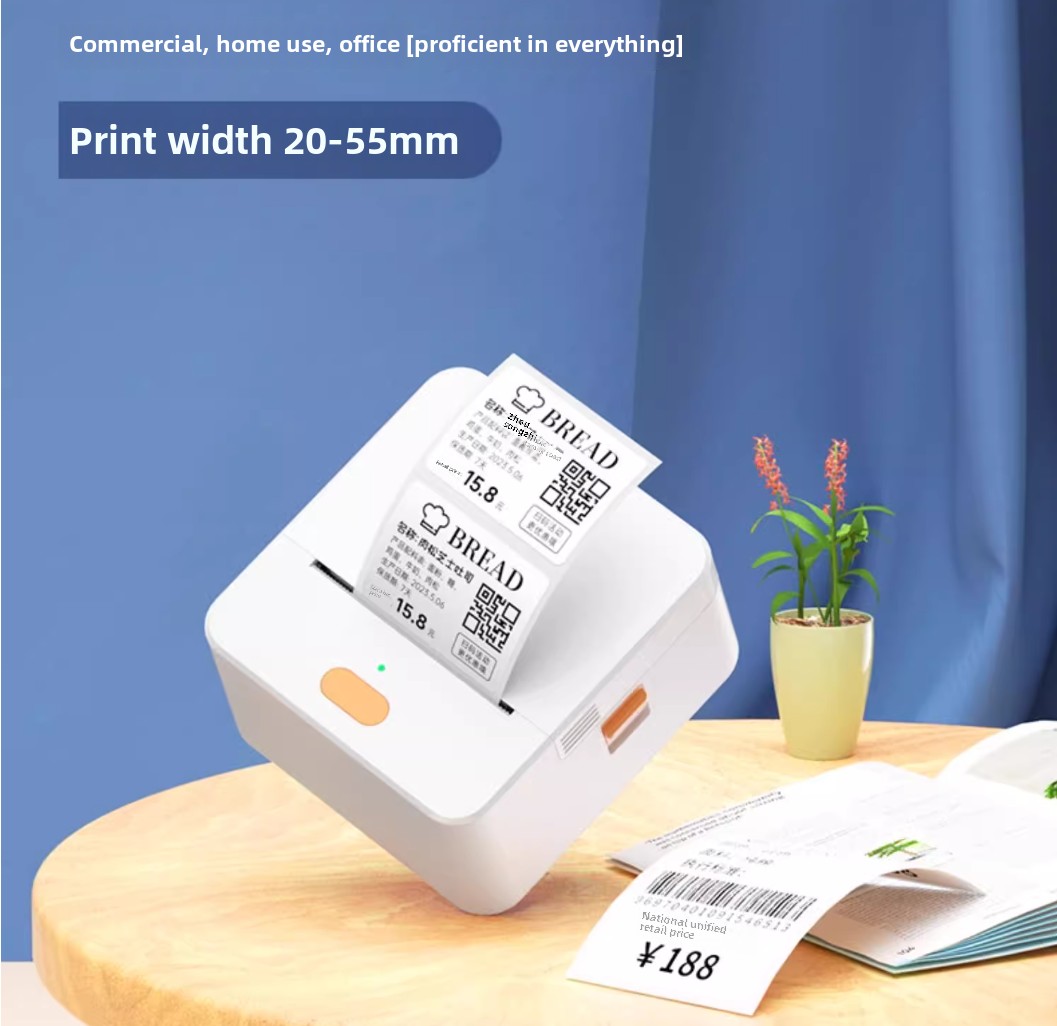 Commercial Printing Inc - Portable Bluetooth Thermal Sticker Printer QR