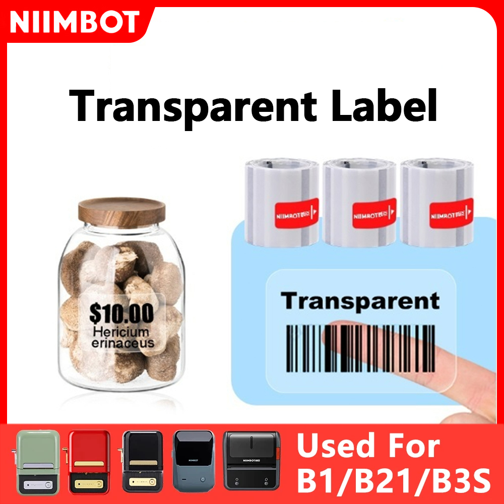 Commercial Printing Inc - Niimbot Transparent Stickers Label Printer Stickers
