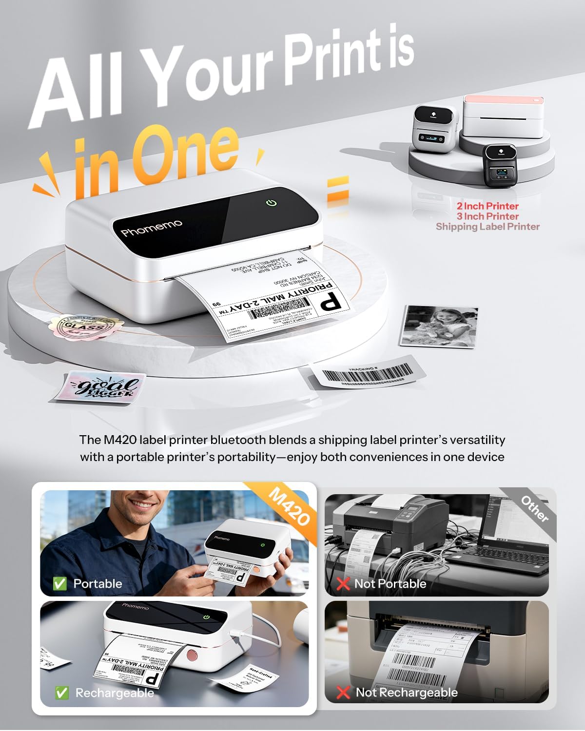 Phomemo M420 4-inch label prin - Commercial Printing Inc avaliação e preço