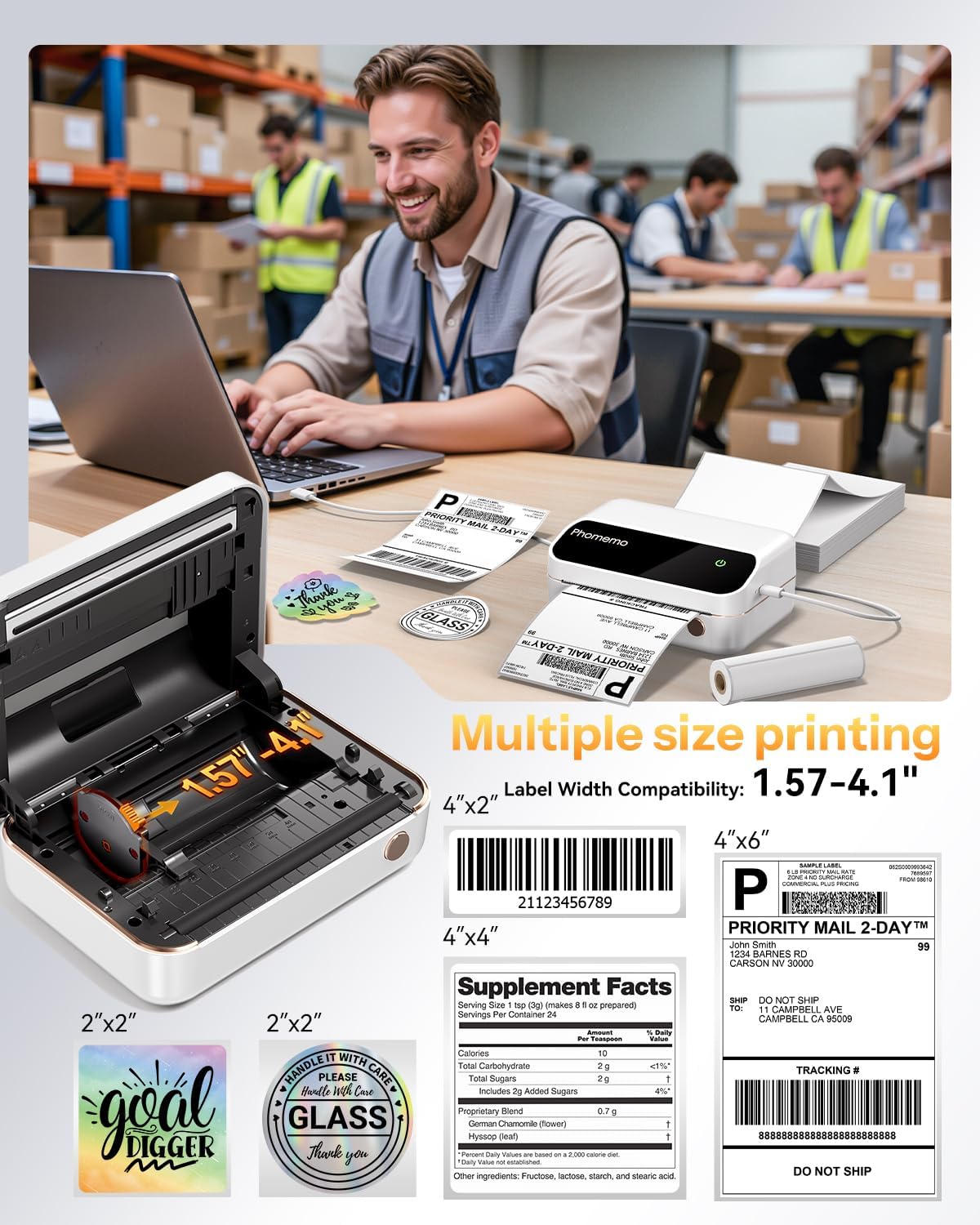 Phomemo M420 4-inch label prin - Commercial Printing Inc avaliação e preço