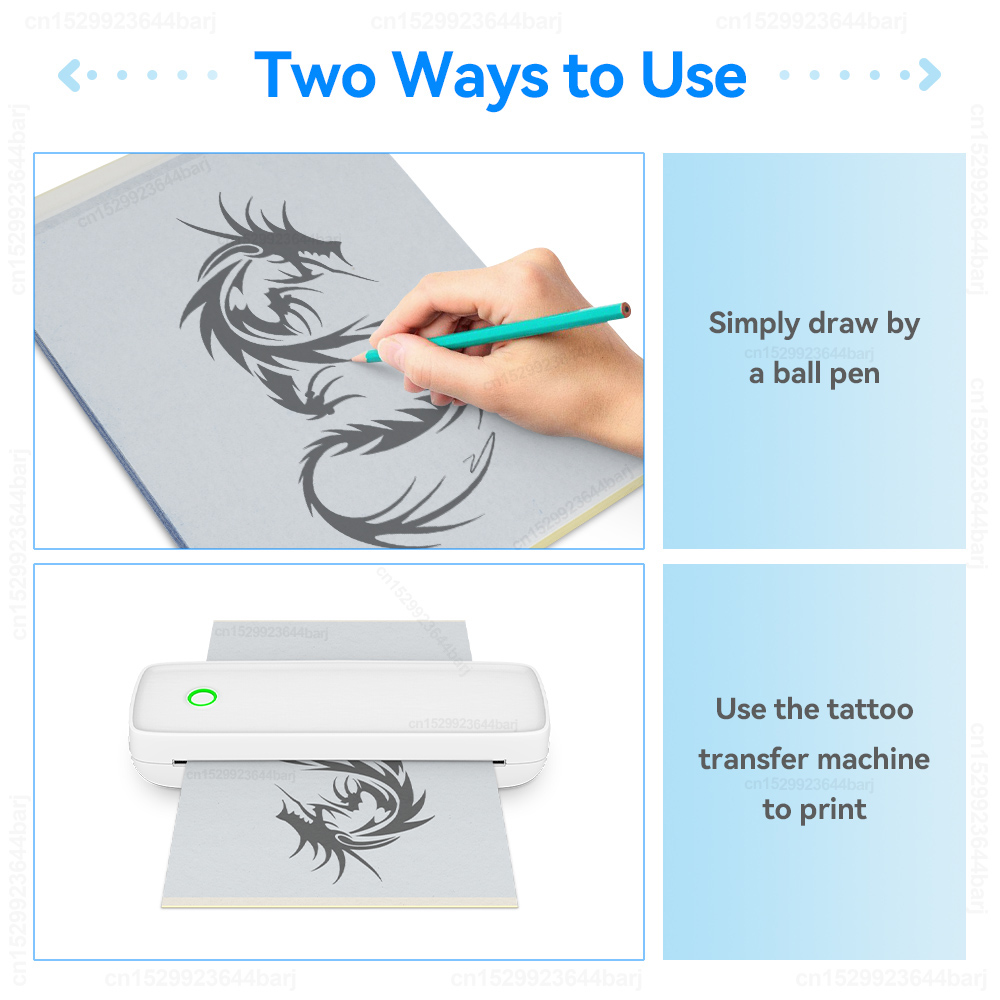 10Pcs A4 Tattoo Transfer Paper - White Toner Transfer Paper avaliação e preço