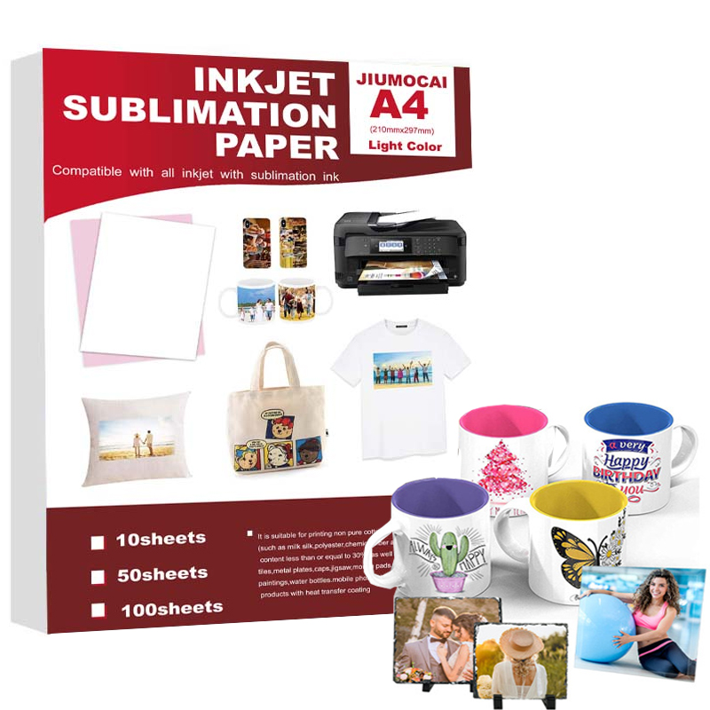 50PCS A4 Sublimation Heat Tran - White Toner Transfer Paper avaliação e preço