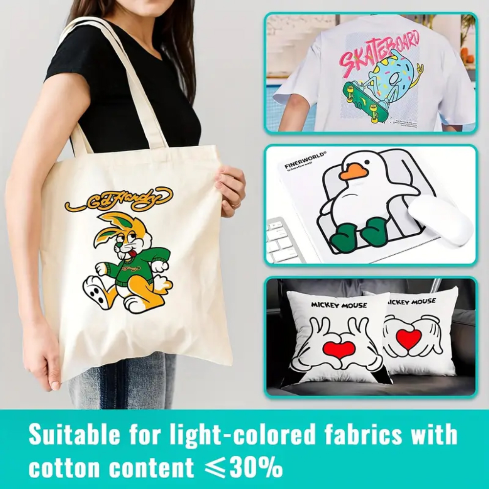 50PCS A4 Sublimation Heat Tran - White Toner Transfer Paper avaliação e preço