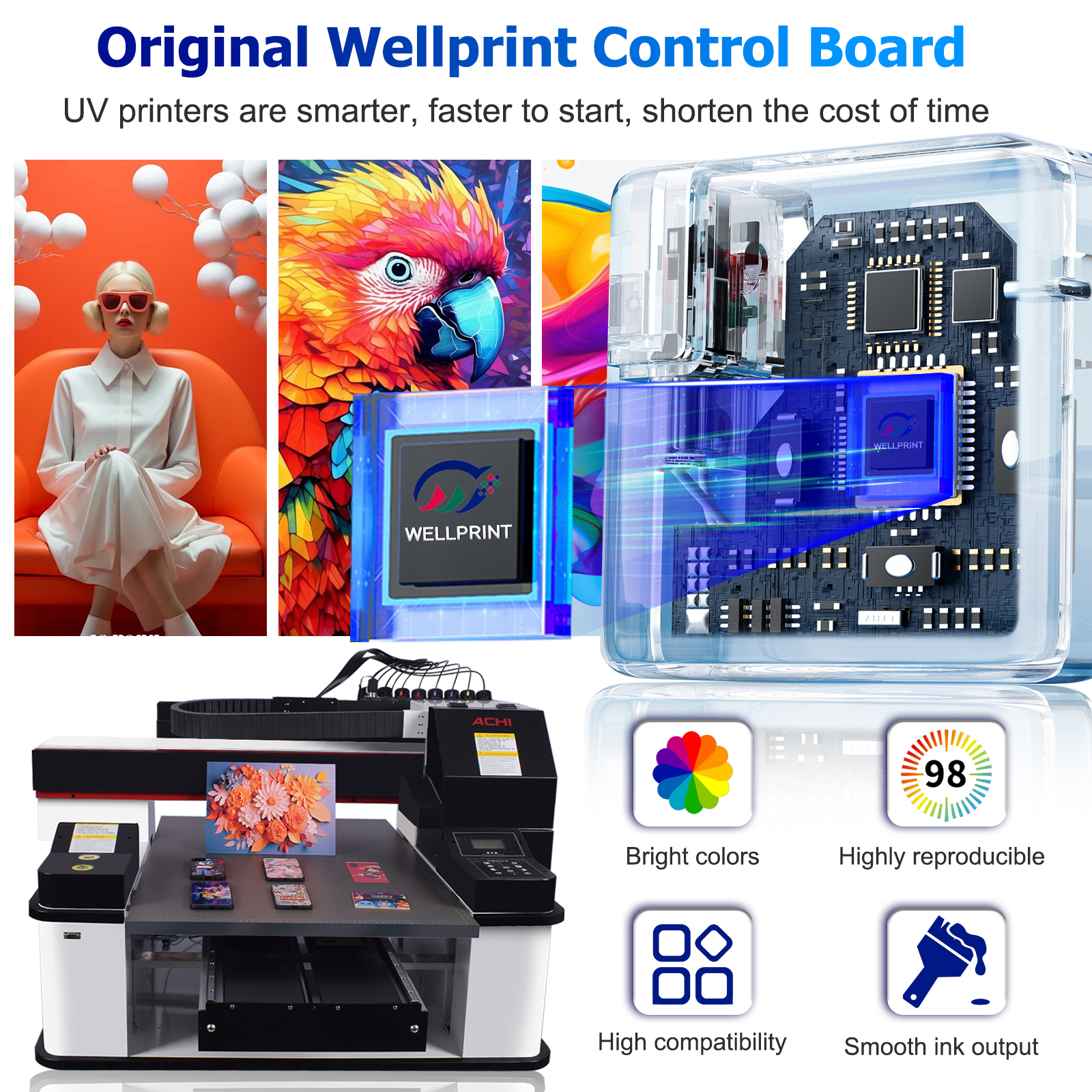 UV Flatbed Printer A1 Size UV  - Commercial Uv Printing Machine avaliação e preço
