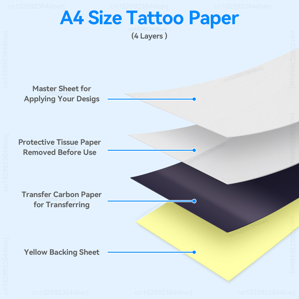 10/20/30/50 Sheets Tattoo Tran - White Toner Transfer Paper avaliação e preço