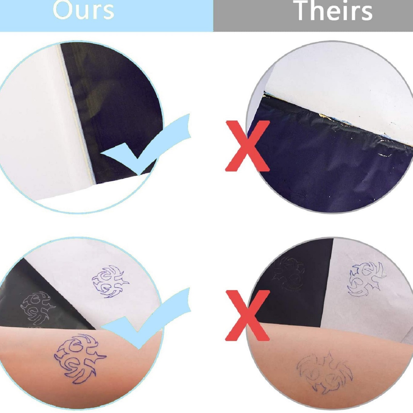 10/50/100Pcs Tattoo Transfer P - White Toner Transfer Paper avaliação e preço
