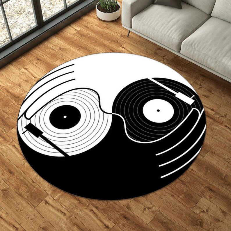 Yin Yang Symbol Round Rug Vivi - Commercial Vinyl Printing Machine avaliação e preço