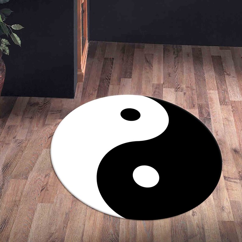 Yin Yang Symbol Round Rug Vivi - Commercial Vinyl Printing Machine avaliação e preço