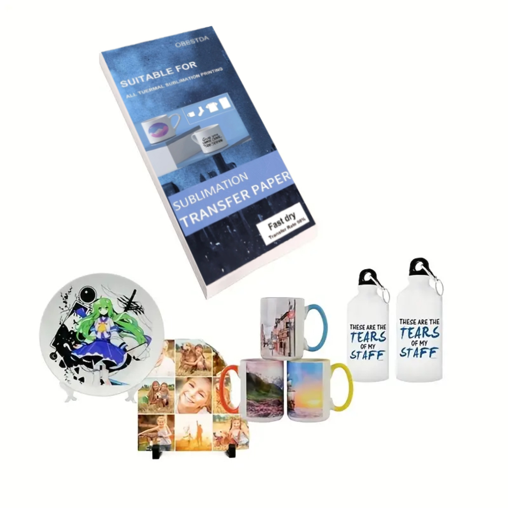 100 Sheets Sublimation Heat Tr - White Toner Transfer Paper avaliação e preço